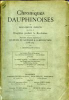 Chroniques dauphinoises 1788-1794 – Champollion-Figeac A.