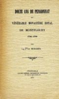 Douze ans de pensionnat au vénérable monastère royal de Montfleury – Miribel comte de