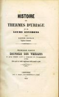 Histoire des thermes d’Uriage et de leurs environs – Boulon Nestor