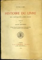 Histoire du livre – Barthou Louis