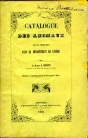 Catalogue des animaux  qui se trouvent en Isère – Charvet docteur A.