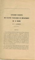 Catalogue des plantes vasculaires du département de la Drôme –  Lenoble Félix