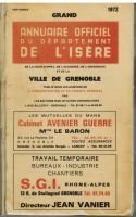 Grand annuaire officiel du département de l’Isère 1972 –  Conseil général de l’Isère