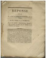 Réponse  pour M. le Duc de Clermont-Tonnerre pair de France – Gautier, Dupérou et Bardousse