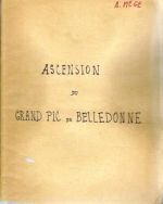 Ascension du grand pic de Belledonne – A. Mège ( pseudo d’Emile Viallet)