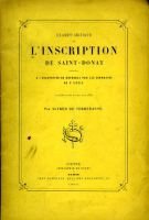 Examen critique de l’inscription de Saint-Donat – Terrebasse  Alfred de