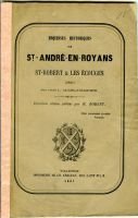 Esquisses historiques de ST-André-en-Royans, ST-Robert & les Ecouges – Clerc-Jacquier  l’abbé L.