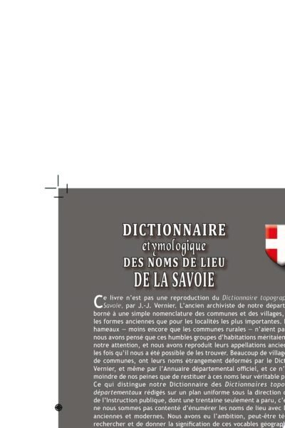 Dictionnaire étymologique des Noms de lieu de la Savoie – Chanoine Adolphe Gros – 1971