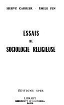 Essais de sociologie religieuse – Hervé Carrier, Emile Jean Pin – 1964