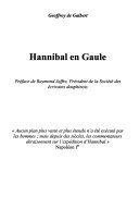 Hannibal en Gaule – Geoffroy de Galbert – 1981