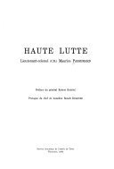 Haute lutte – Maurice Passemard – 1989