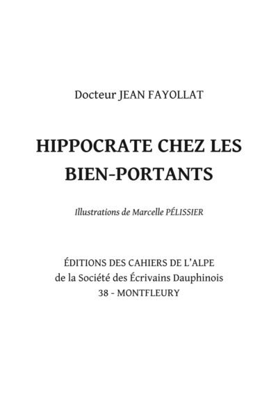 Hippocrate chez les bien-portants – Jean Fayollat – 2002