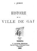 Histoire de la ville de Gap – Joseph Roman – 1892