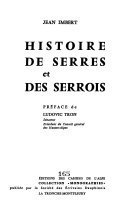 Histoire de Serres et des Serrois – Jean Imbert – 1964