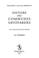 Histoire des communes savoyardes – Henri Baud, Jean-Yves Mariotte