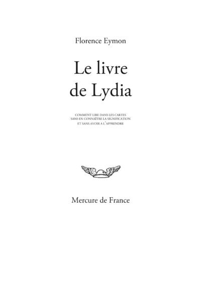 Le Livre de Lydia – Florence Eymon – 1953