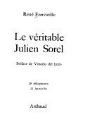 Le véritable Julien Sorel – René Fonvieille – 1962