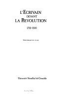 L’Ecrivain devant la Révolution – Jean Sgard – 1959