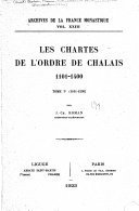 Les chartes de l’ordre de Chalais, 1101-1400 … – Chalais, France. Notre Dame et Saint Jean Baptiste (Benedictine abbey) – 1998