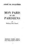 Mon Paris et ses Parisiens – André de Fouquières – 1980