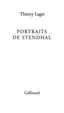 Portraits de Stendhal – Thierry Laget – 1982