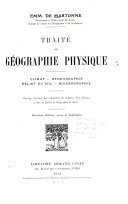 Traité de géographie physique – Emmanuel de Martonne – 2023