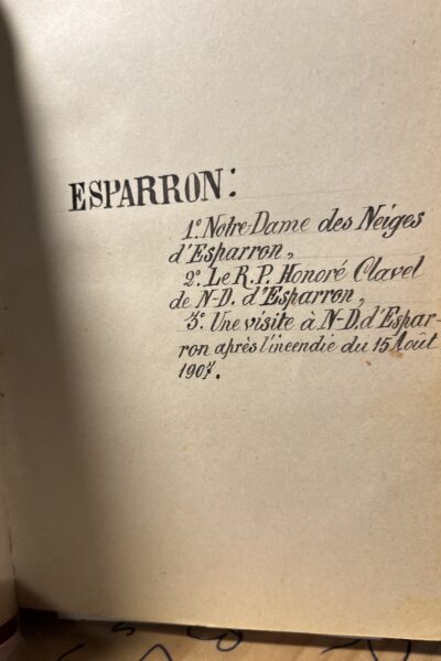 Recueil de 3 textes anonymes sur Esparron – Marius Beaup – non-daté