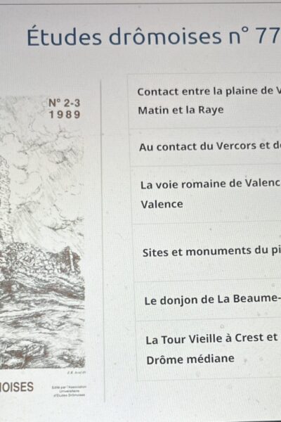 Etudes drômoises – Association Universitaire des Etudes Drômoises  – 1989