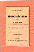 Notice historique sur Beaumont-les-Valence (Drôme)75 – Vincent  A.