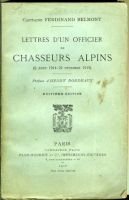 Lettres d’un officier de chasseurs alpins (2 août 14 au 28 décembre 1915 – BELMONT Ferdinand