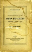 Notice historique sur le baron de Gordes – Taulier Jules