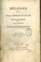 Mêlanges tirés d’un portefeuille militaire – Costa de Beauregard marquis