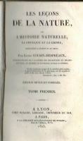 Les leçons de la nature ou histoire naturelle  – Cousin-Despréaux Louis