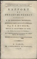 Rapport et projet de décret à la Convention Nationale – Duhem P. J.