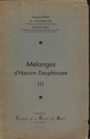 Mélanges d’Histoire Dauphinoise III  – Letonnelier