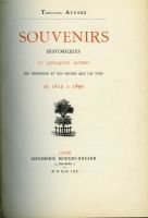 SOUVENIRS historiques et quelques autres des personnes… – Aynard  Théodore