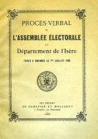 Procès-verbal de l’Assemblée électorale du département de l’Isère – Choin