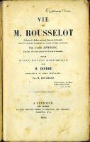 Vie de M. Rousselot – Auvergne Joseph l’abbé
