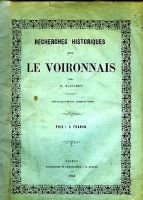 Recherches historiques sur le Voironnais  – Blanchet Hector