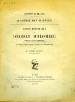 Notice historique sur Déodat Dolomieu – Lacroix Alfred