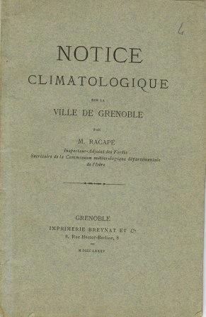 Notice climatologique sur la ville de Grenoble – Racapé M.