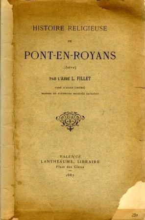 Histoire religieuse de Pont-en-Royans – Fillet l’abbé L.