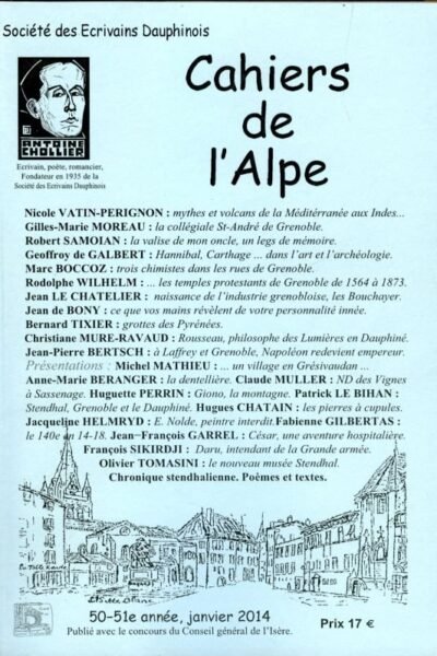 Cahiers de l’Alpe 2014 – Société des écrivains dauphinois