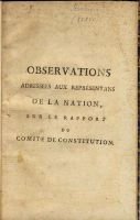 Observations adressées aux représentants de la Nation… – Servan M.