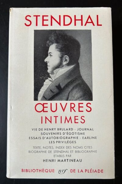 Oeuvres intimes – Stendhal – 1961
