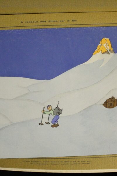 Sur les planches … Planche III . A l’assaut des Alpes par le ski – Samivel – 1931