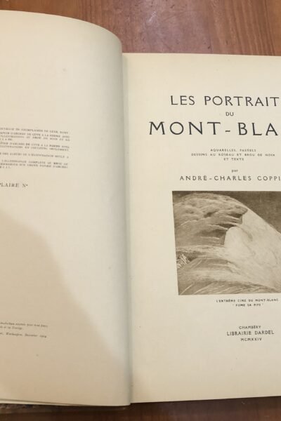 Les portraits du Mont-Blanc –  André-Charles Coppier – 1924