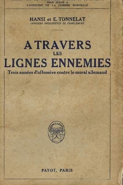 A travers les lignes ennemies – Hansi et Ernest Tonnelat – 1922