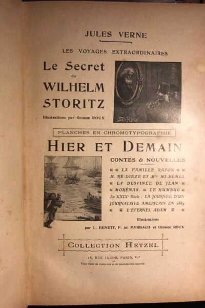 Le secret de Wilhelm Storitz – Hier et demain – Jules Verne – 1910