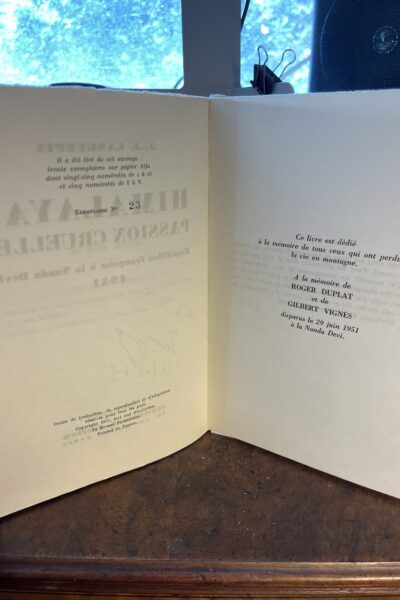 Himalaya passion cruelle – Jean-Jacques Languepin – 1955 numéroté